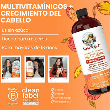 Multivitamínico MaryRuth's - Cabello, Piel y unã  en 1 Solo Paso [Últimas unidades]