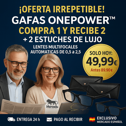 Gafas OnePower™ – Visión clara inmediata | COMPRA 1 Y RECIBE 2 + 2 Estuches de Lujo GRATIS