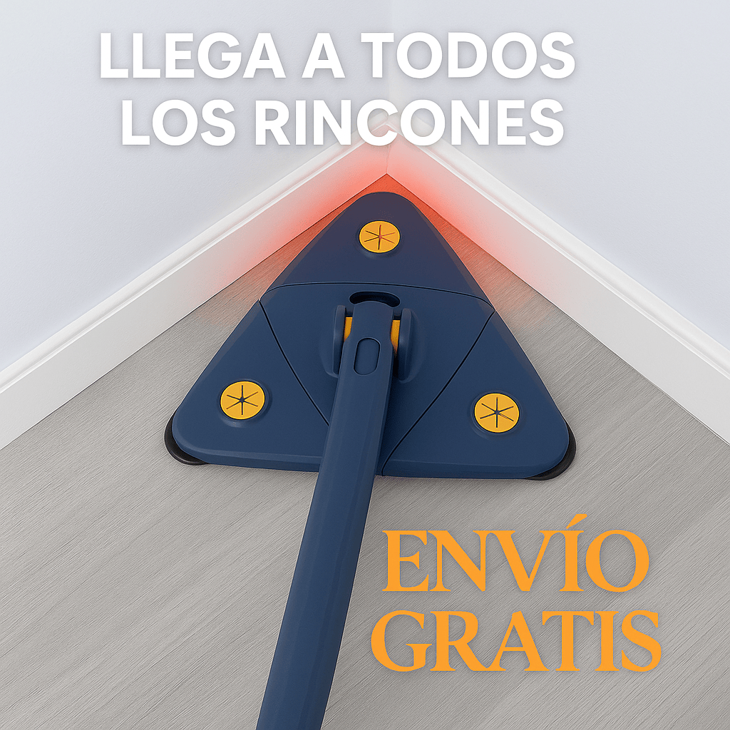 SuperMop® - Fregona 360º autoescurrible + 5 Paños de Recambios Grátis
