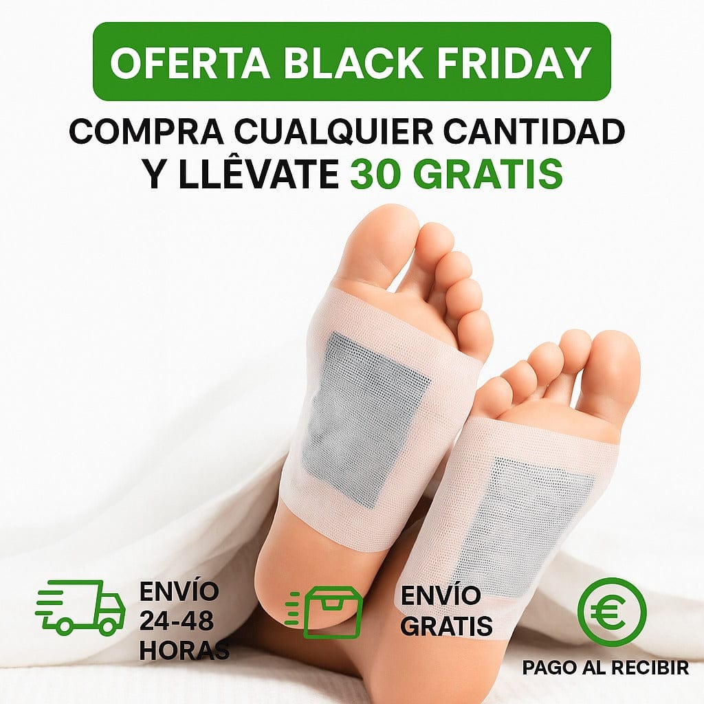 Parches Desintoxicantes para Pies 30 unidades + 30 Gratis